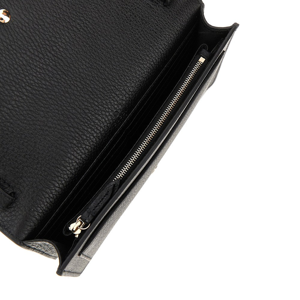 Leather 'Dionysus' clutch with chain