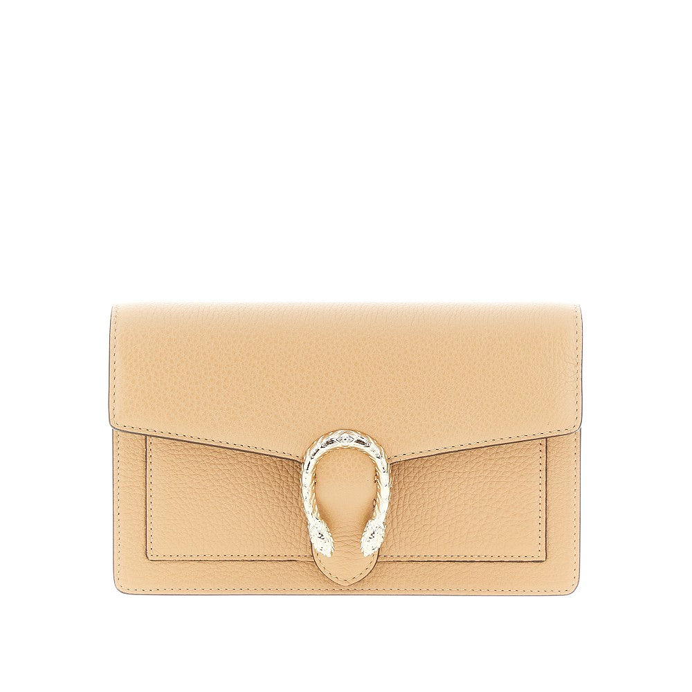 Leather 'Dionysus' clutch with chain