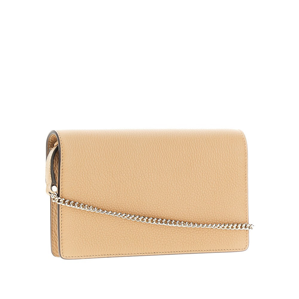 Leather 'Dionysus' clutch with chain