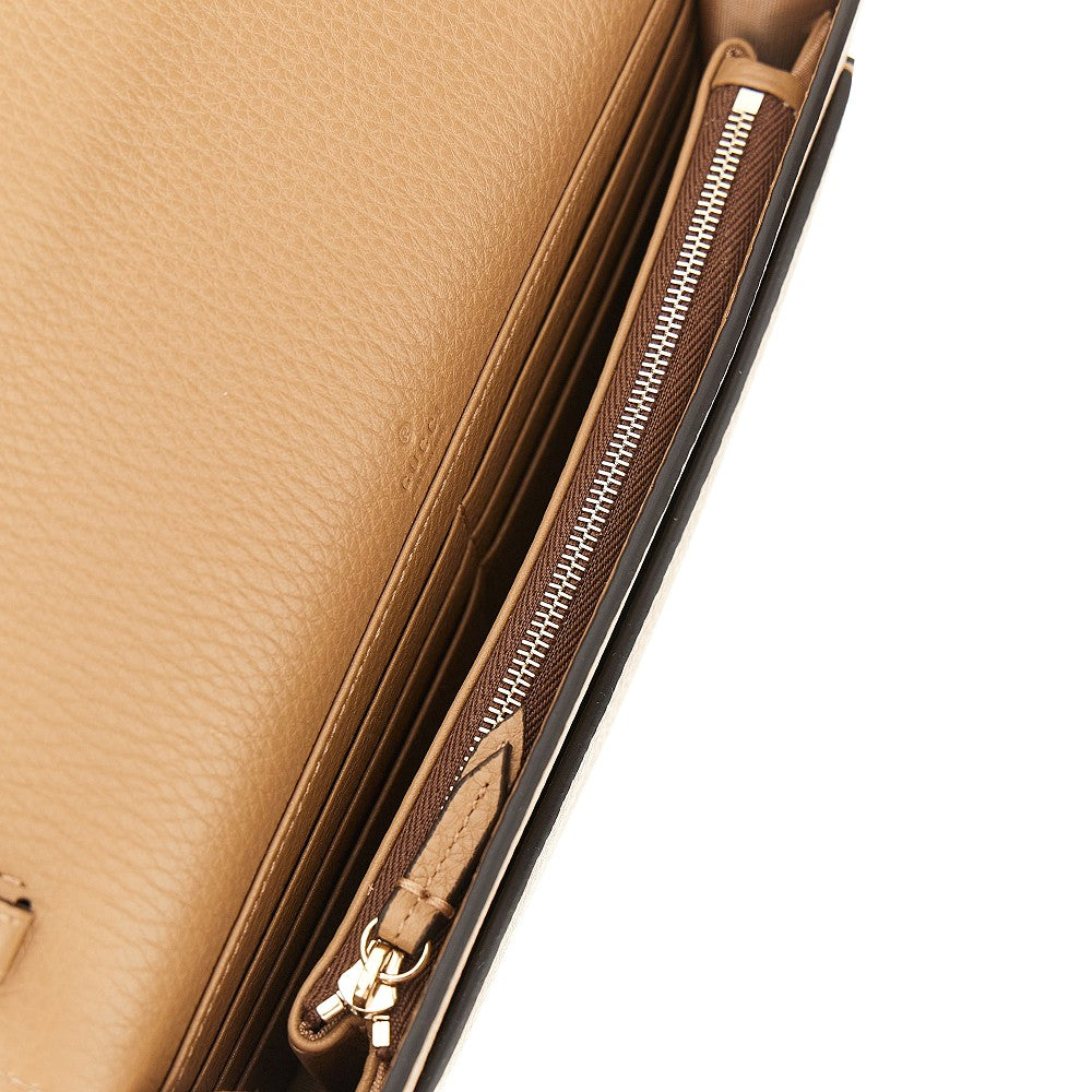 Leather 'Dionysus' clutch with chain