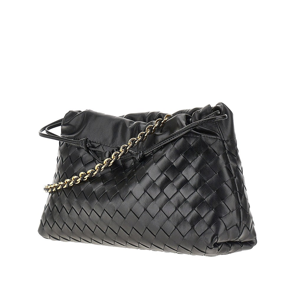 Pochette 'Notte' in pelle Intrecciato