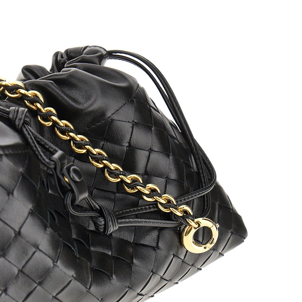 Pochette 'Notte' in pelle Intrecciato