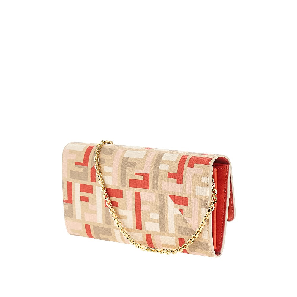 'Continental' clutch/wallet with chain