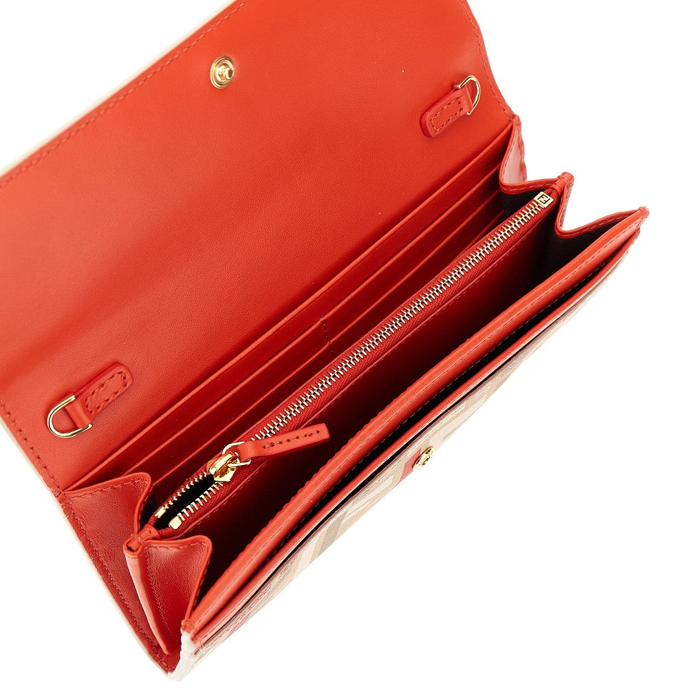 'Continental' clutch/wallet with chain