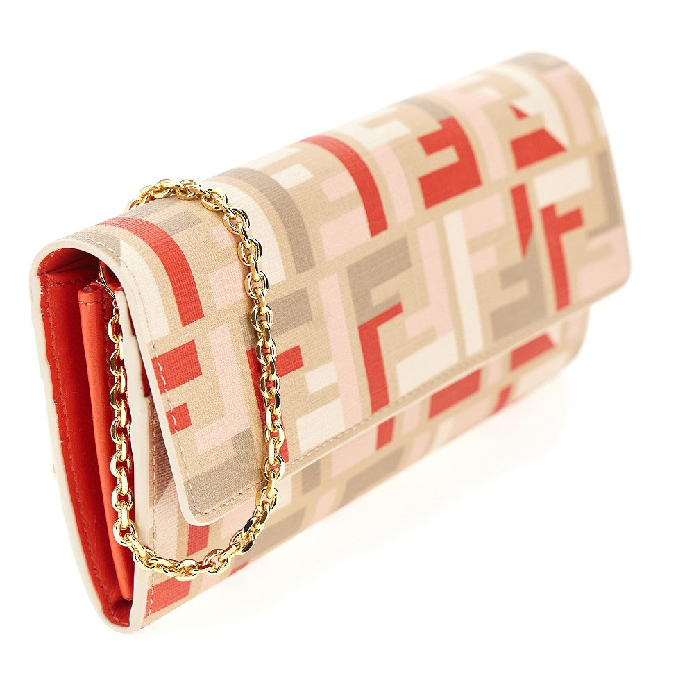'Continental' clutch/wallet with chain