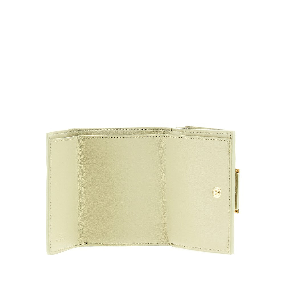Nappa leather micro trifold Baguette wallet