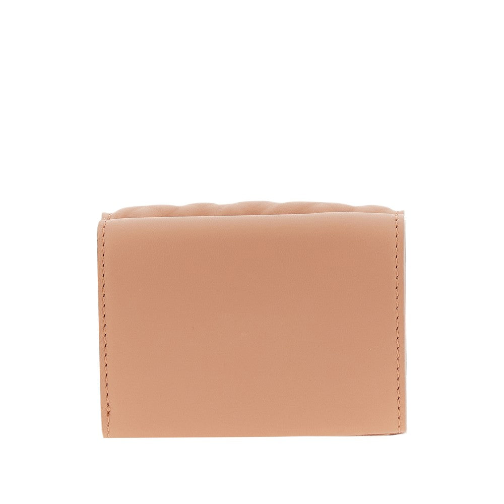 Nappa leather micro trifold Baguette wallet