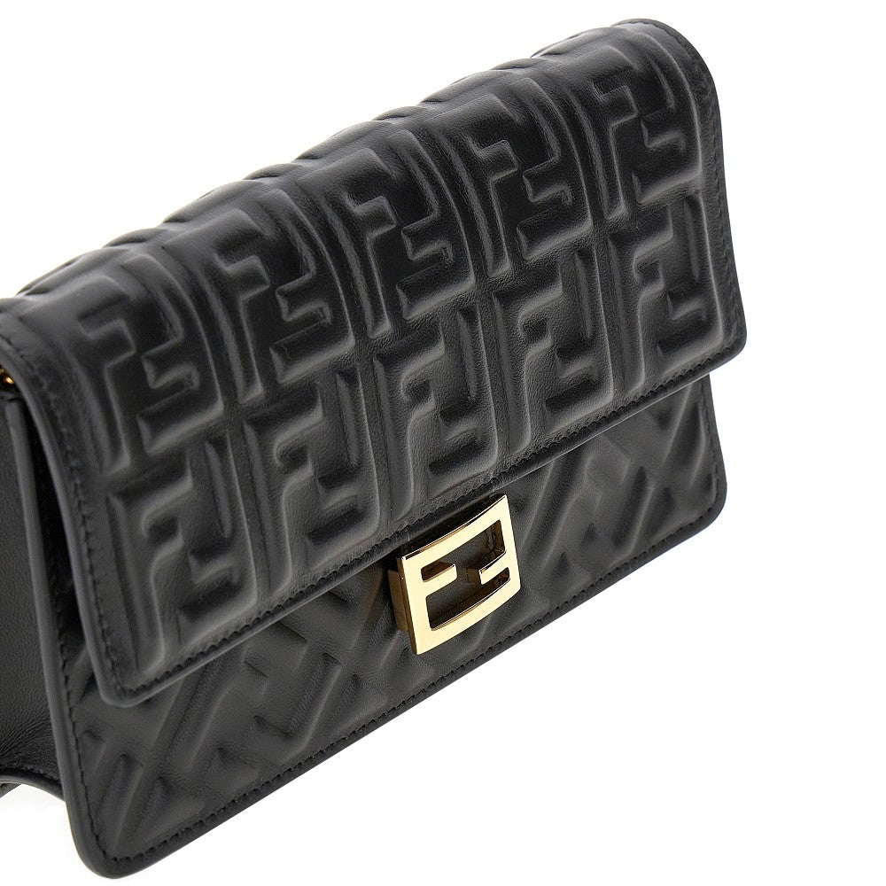 Pochette in nappa goffrata FF