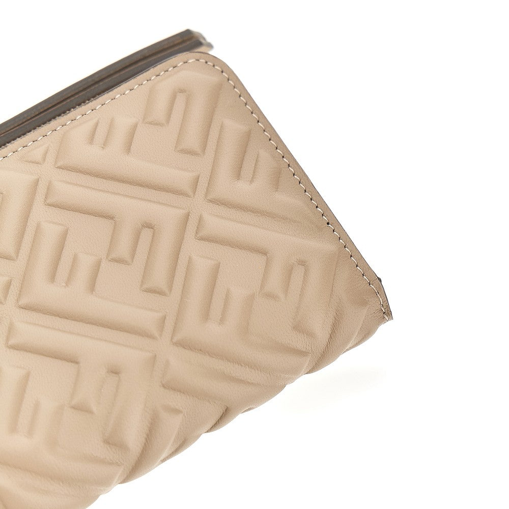 Leather bi-fold wallet with FF motif