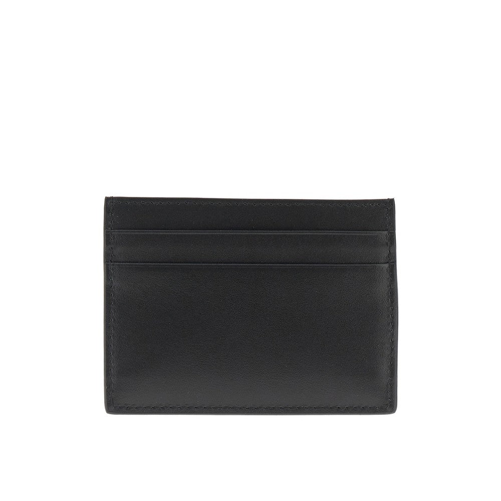 Portacarte in pelle con logo goffrato