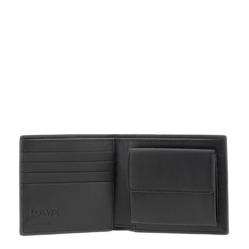 Leather bi-fold wallet with Anagram