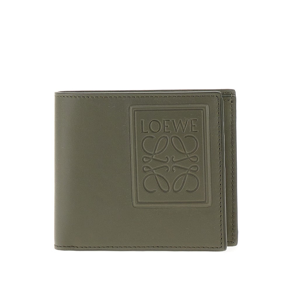 Leather bi-fold wallet with Anagram