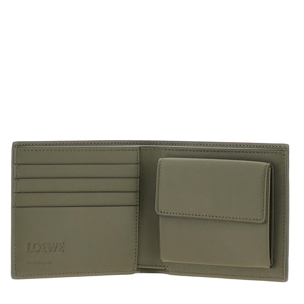Leather bi-fold wallet with Anagram