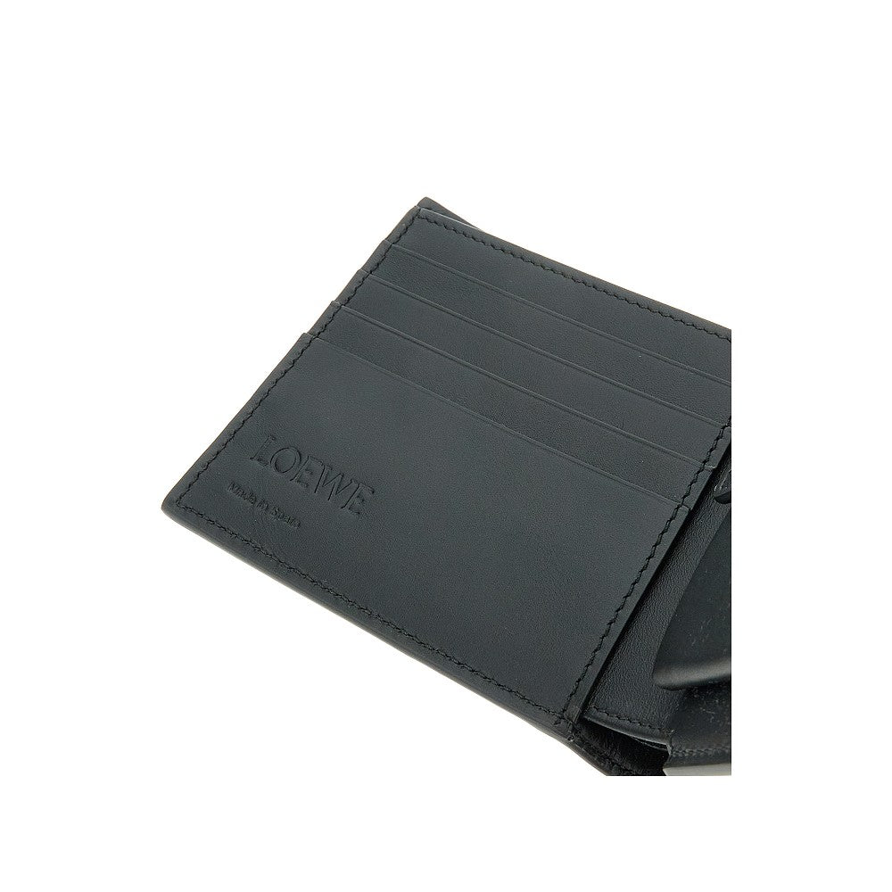 Grained leather bi-fold wallet