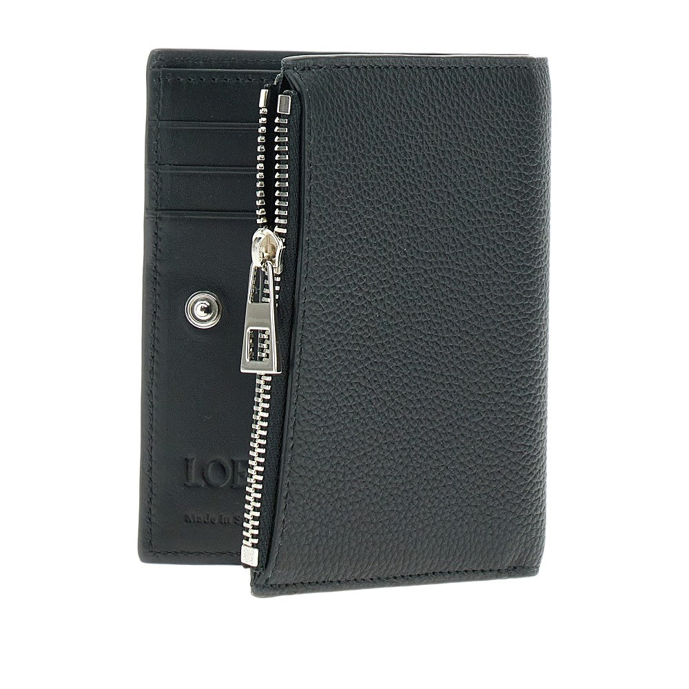 Grained leather Slim Compact wallet