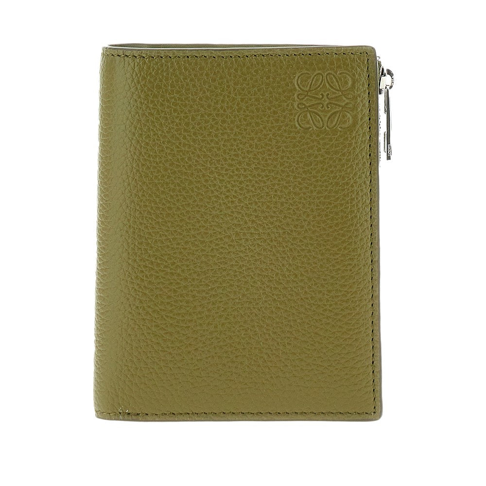 Grained leather Slim Compact wallet