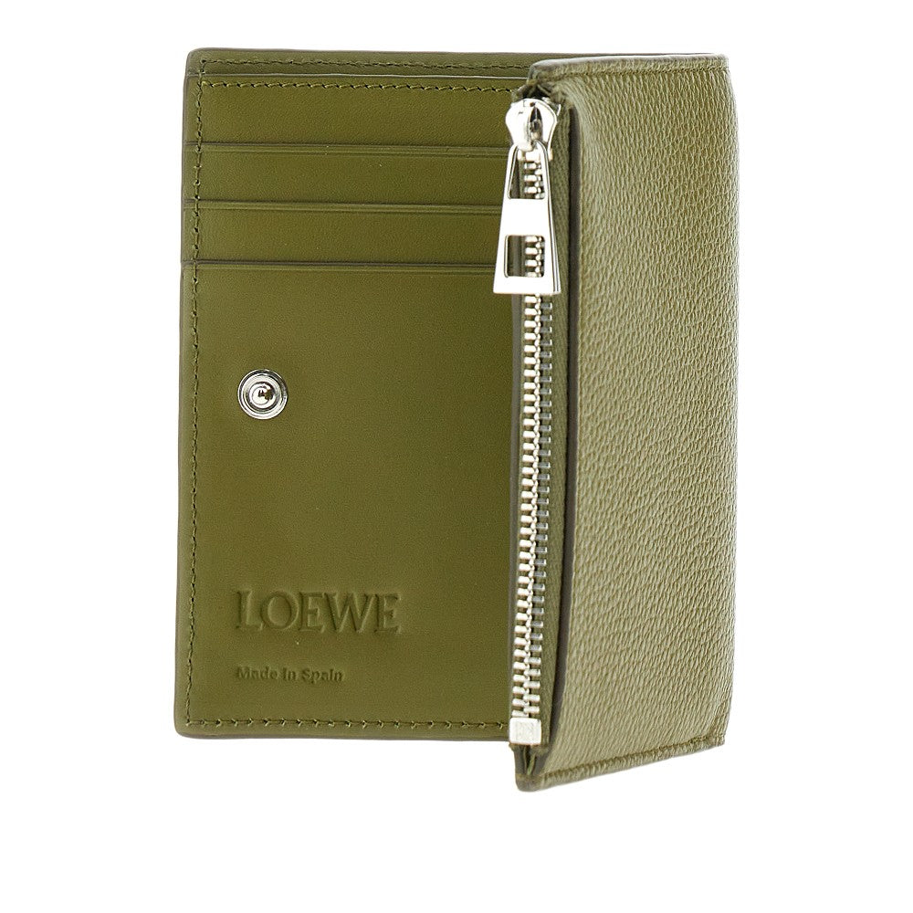 Grained leather Slim Compact wallet