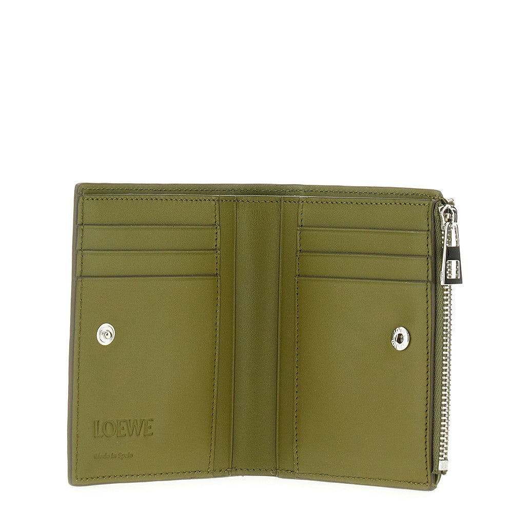 Grained leather Slim Compact wallet