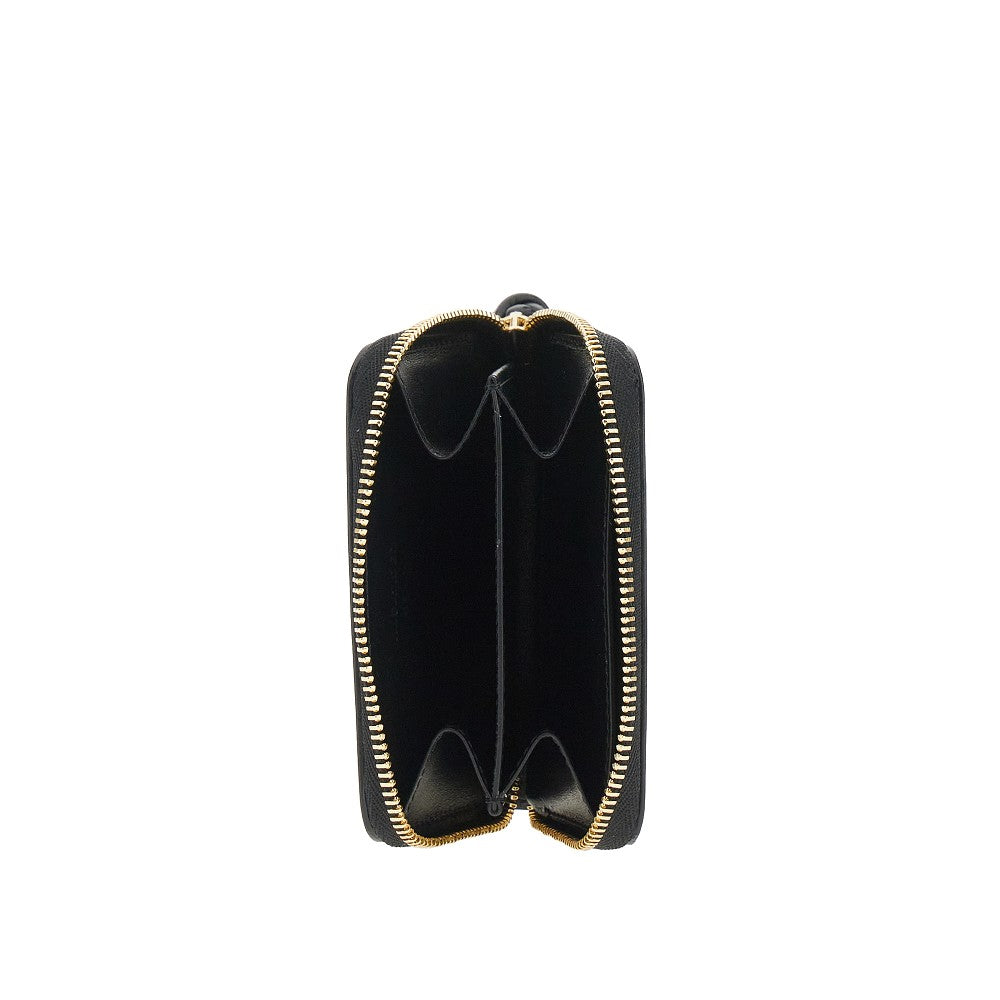 Mini portafoglio zip-around in pelle