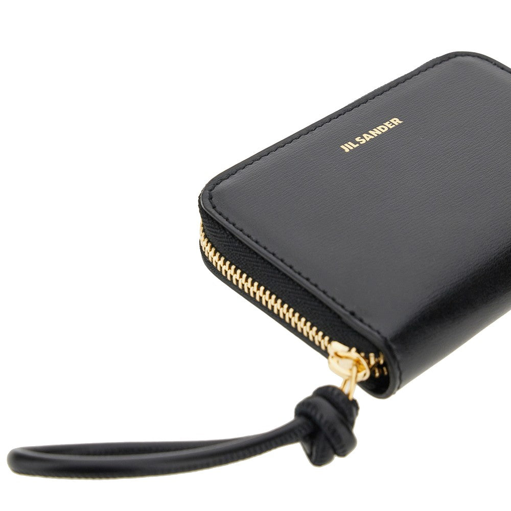 Mini portafoglio zip-around in pelle