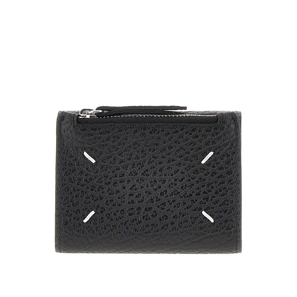 'Four Stitches' leather tri-fold wallet