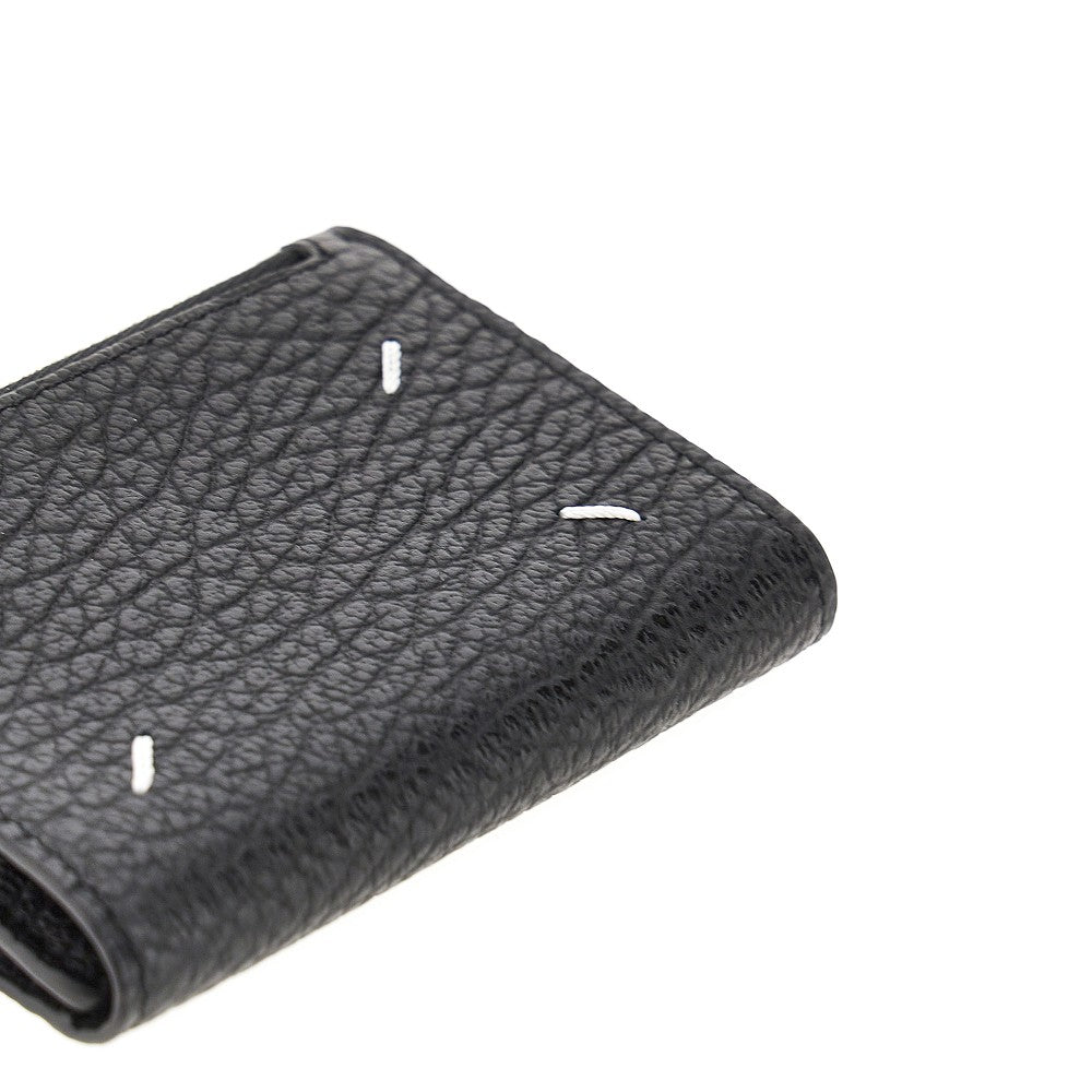 'Four Stitches' leather tri-fold wallet