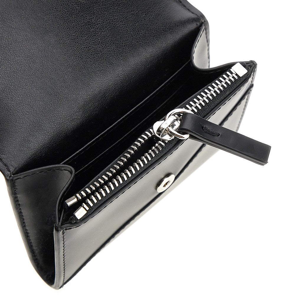 Rubberized leather small wallet