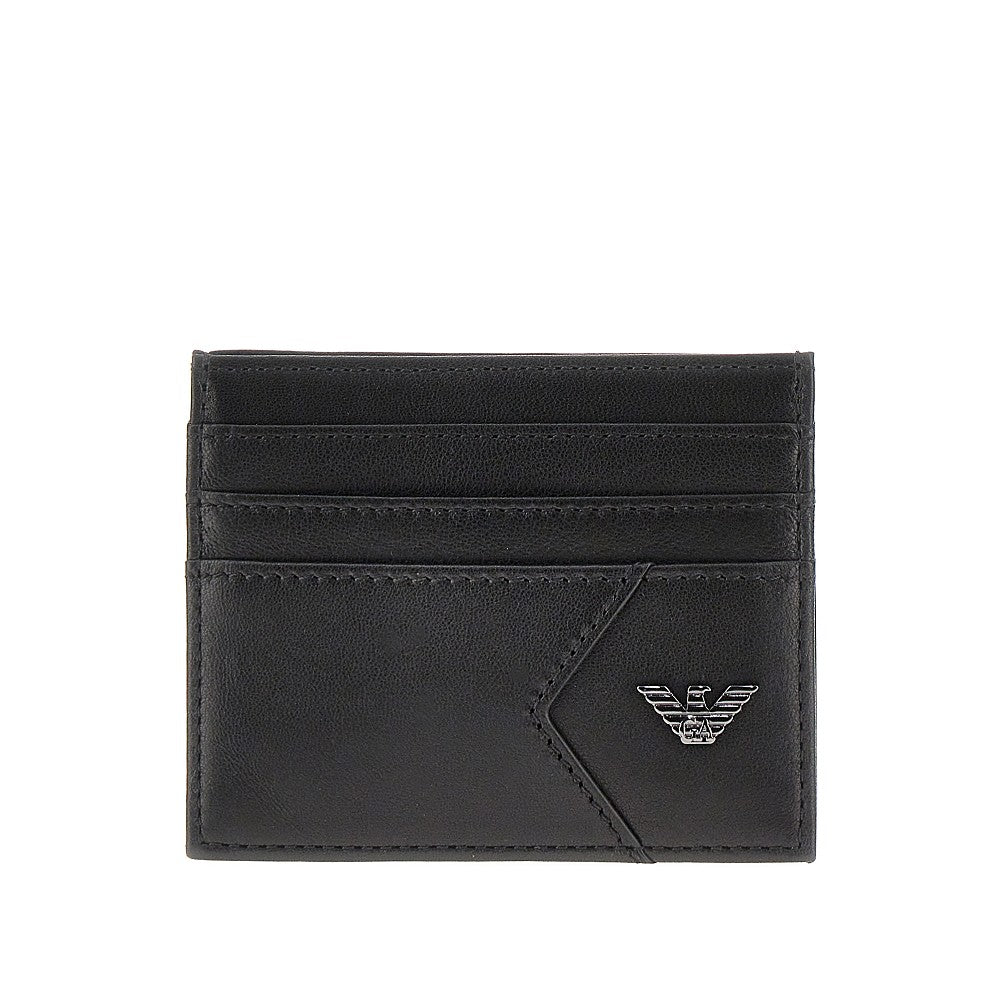 Nappa leather cardholder with Eagle detail