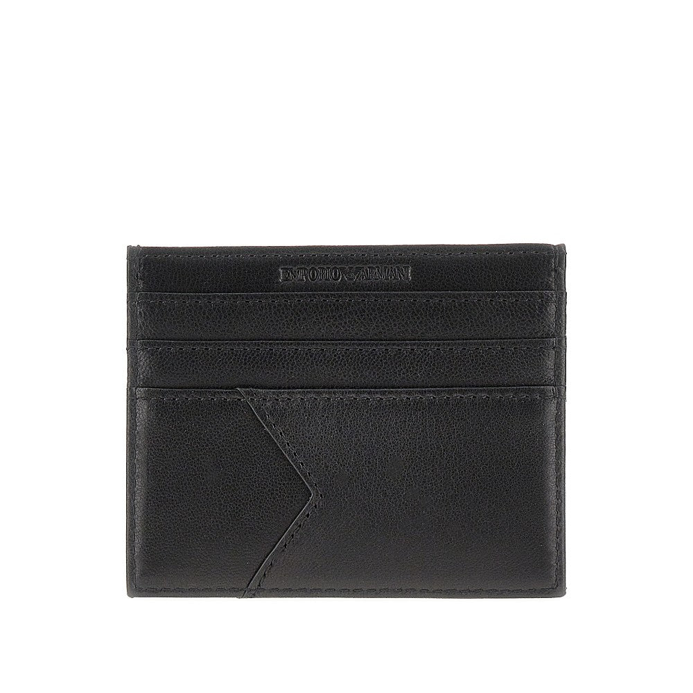 Nappa leather cardholder with Eagle detail
