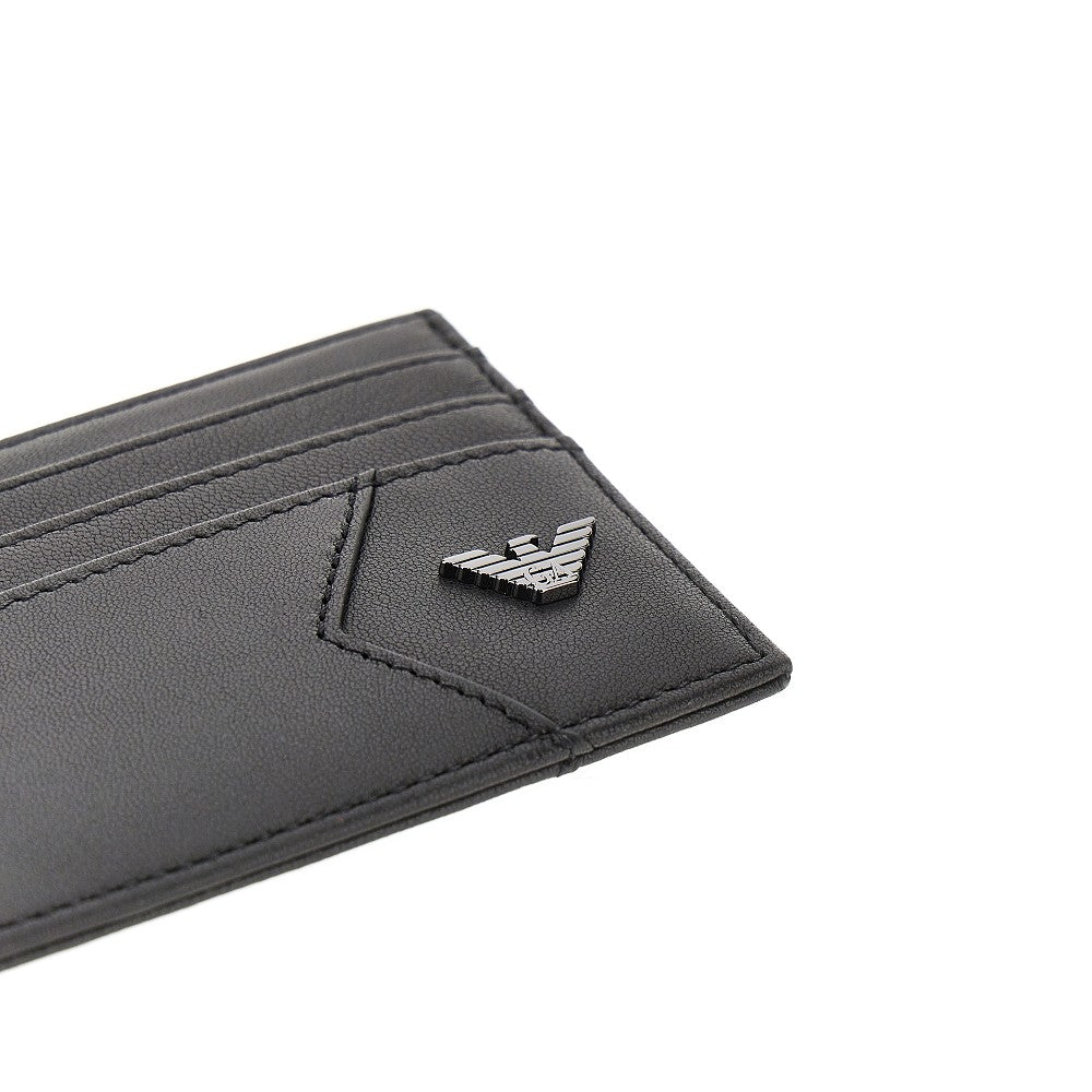 Nappa leather cardholder with Eagle detail