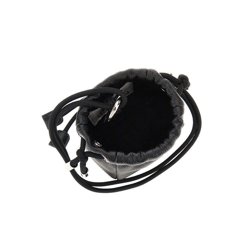'Nano Hilary' grained faux leather pouch