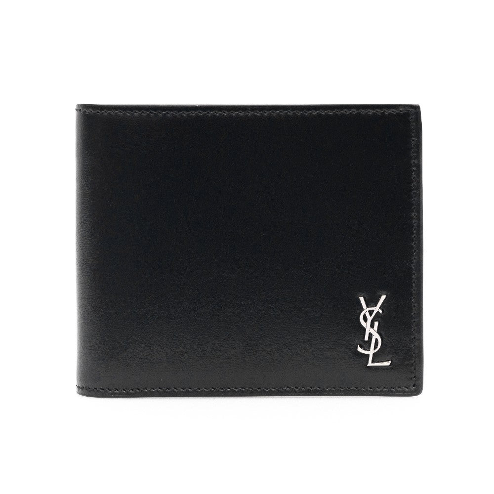 Smooth leather bi-fold wallet