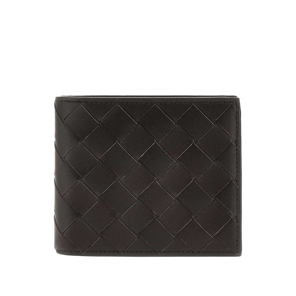 'Intrecciato' leather bi-fold wallet