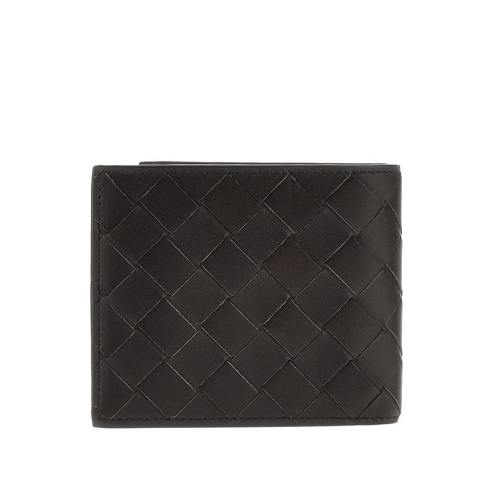 'Intrecciato' leather bi-fold wallet