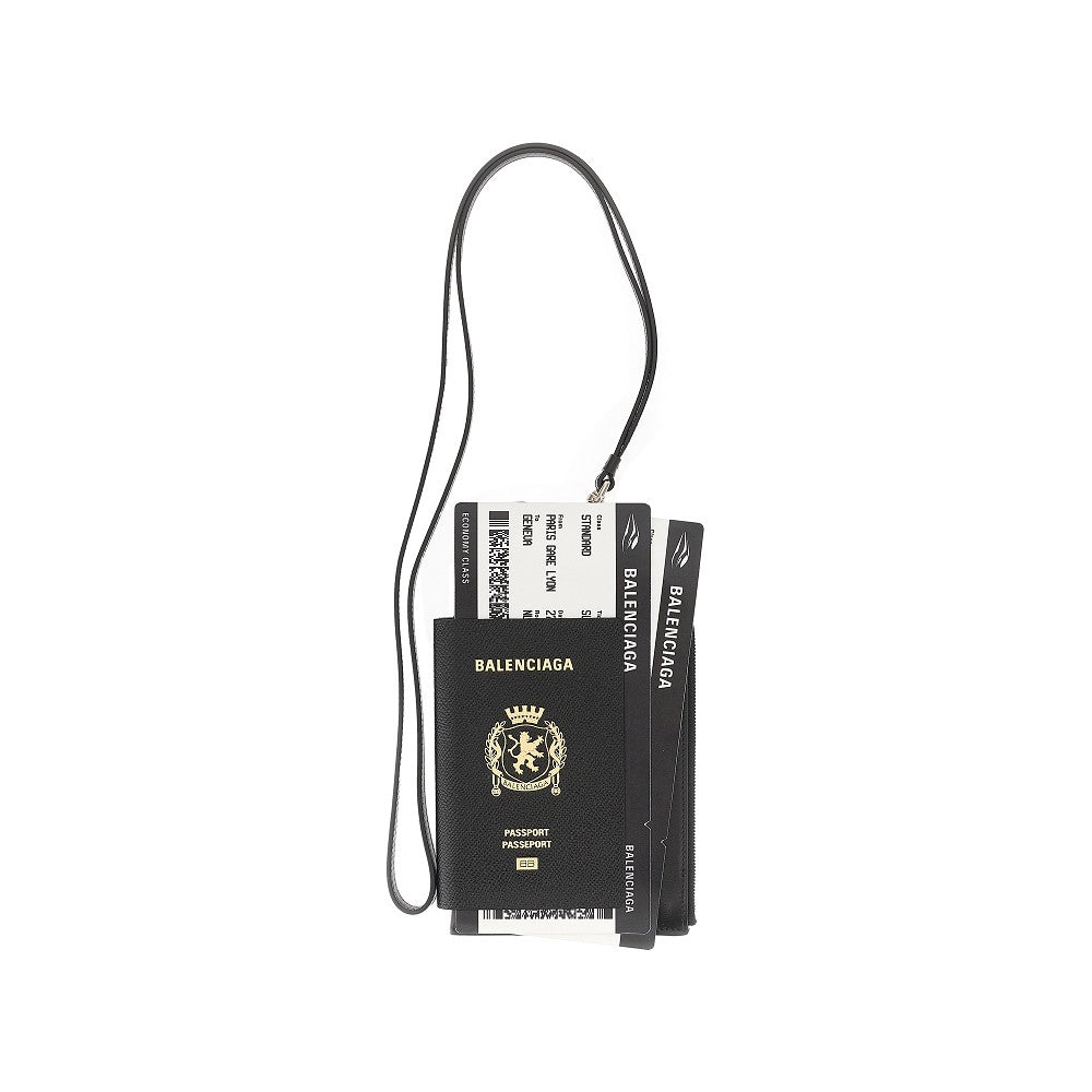 'Passport' leather phone holder pouch