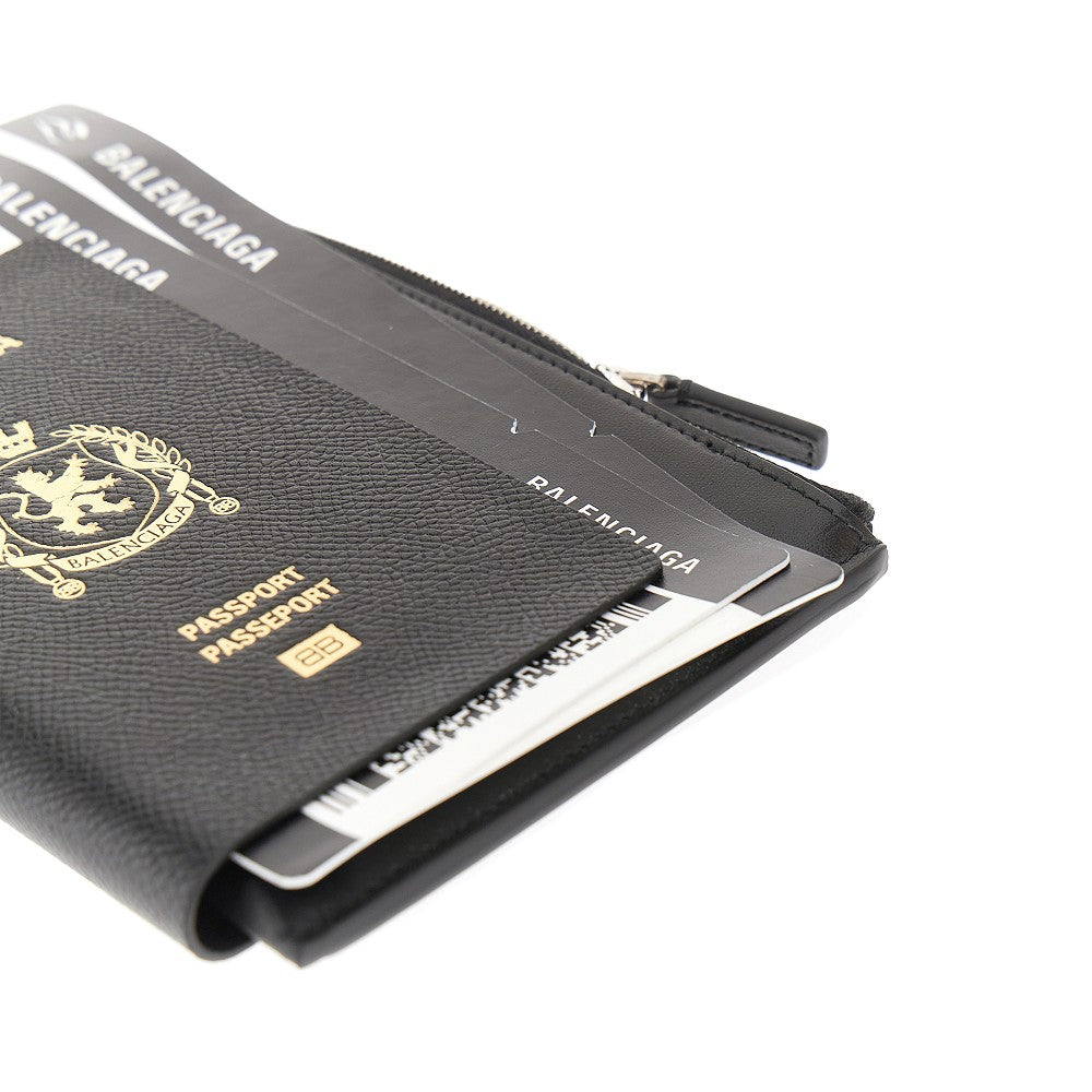 'Passport' leather phone holder pouch