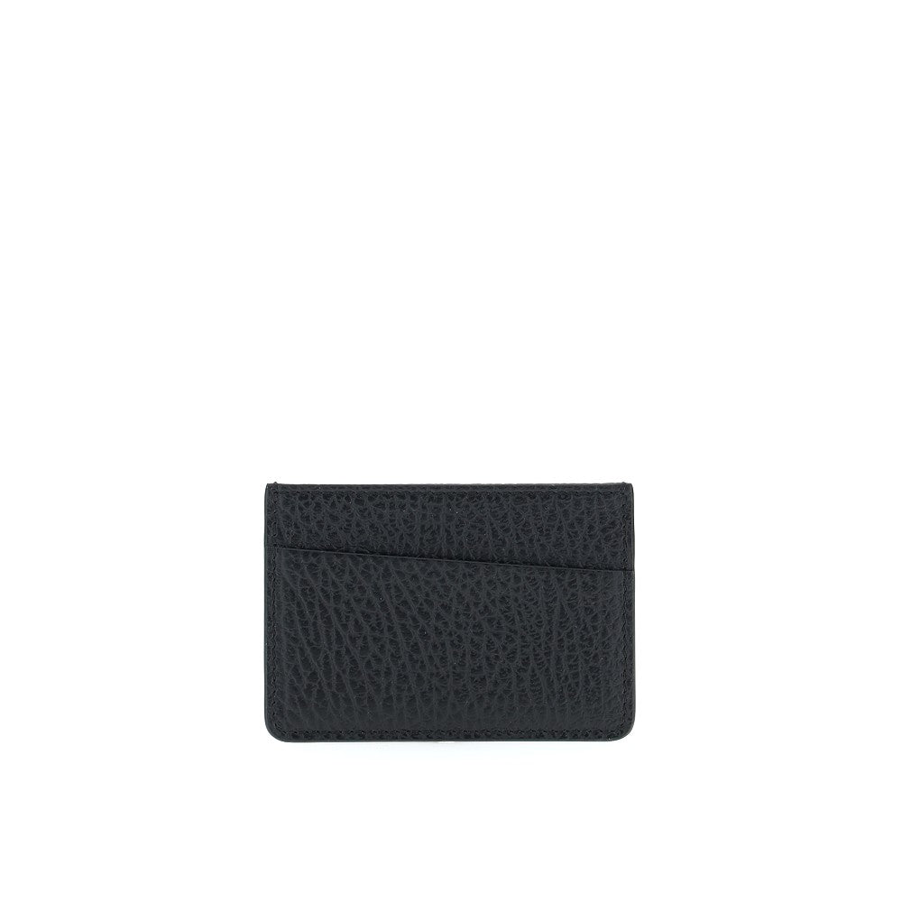 Grained leather Four Stitches cardholder