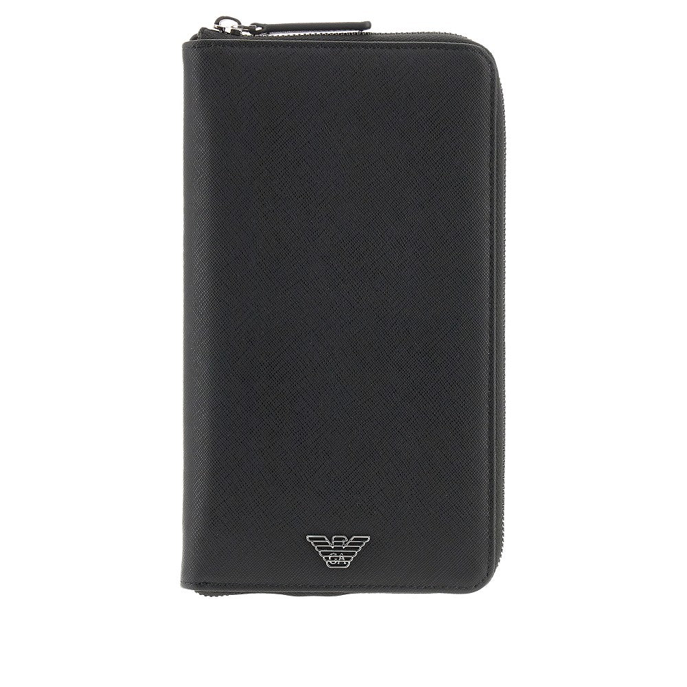 Saffiano faux leather organizer pouch