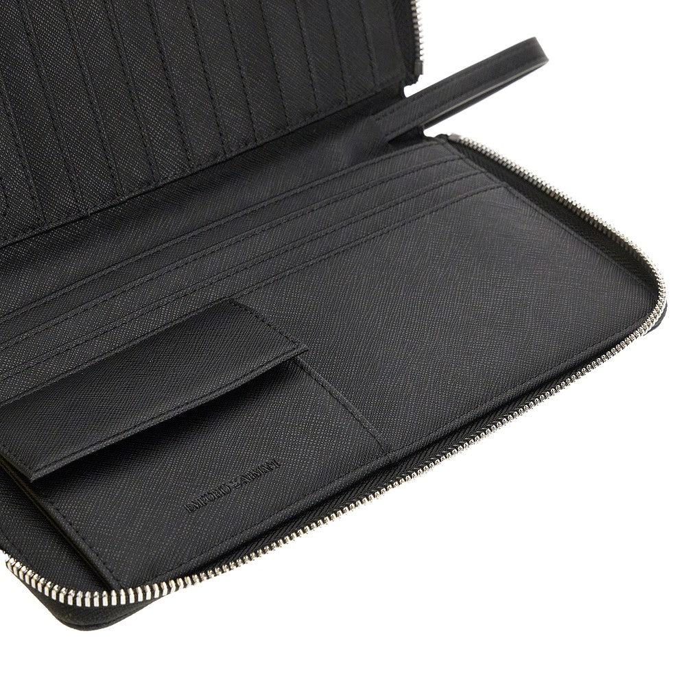 Saffiano faux leather organizer pouch