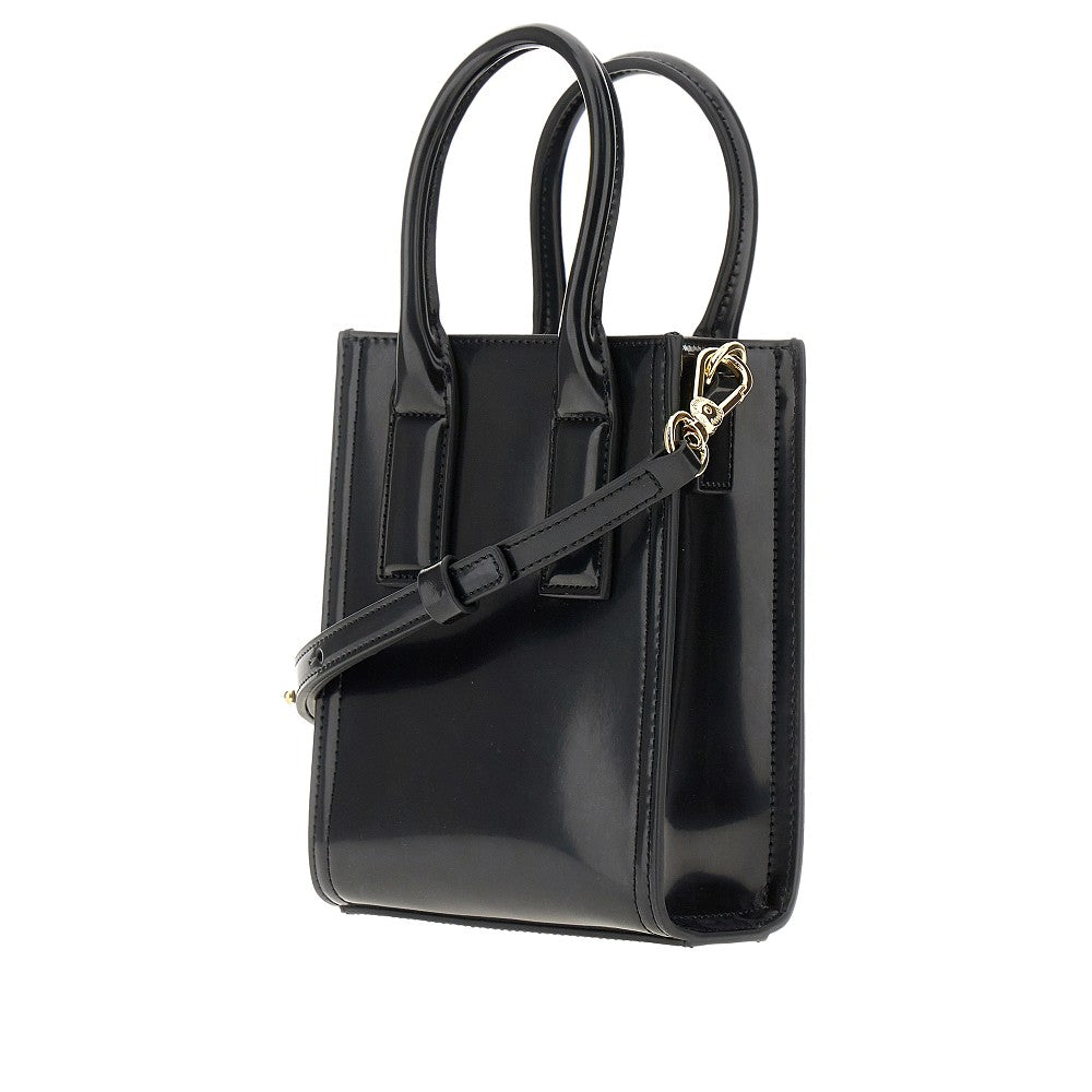 Mini bag in simil pelle spazzolata