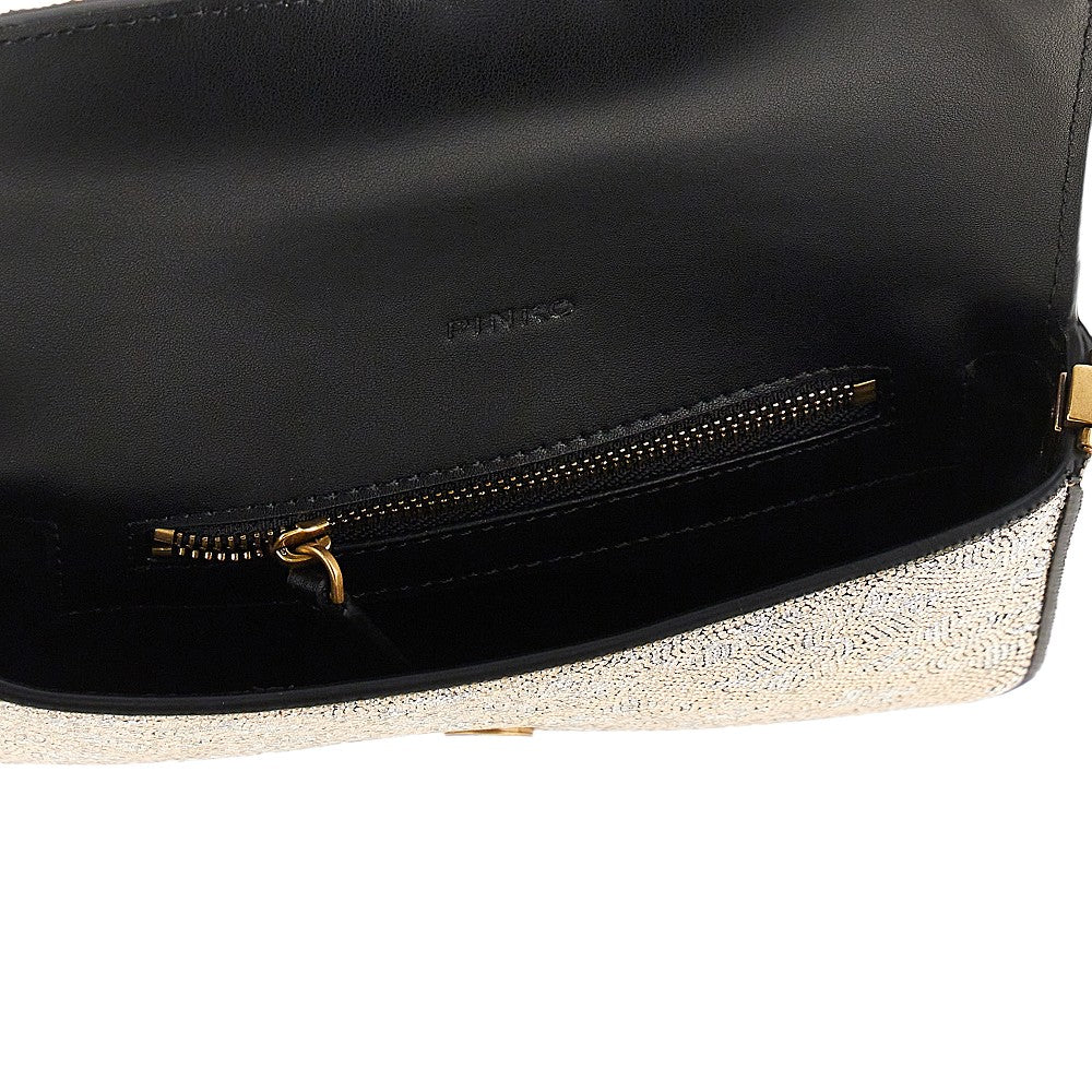 'Love One Slouchy Baby' bag with rhinestone