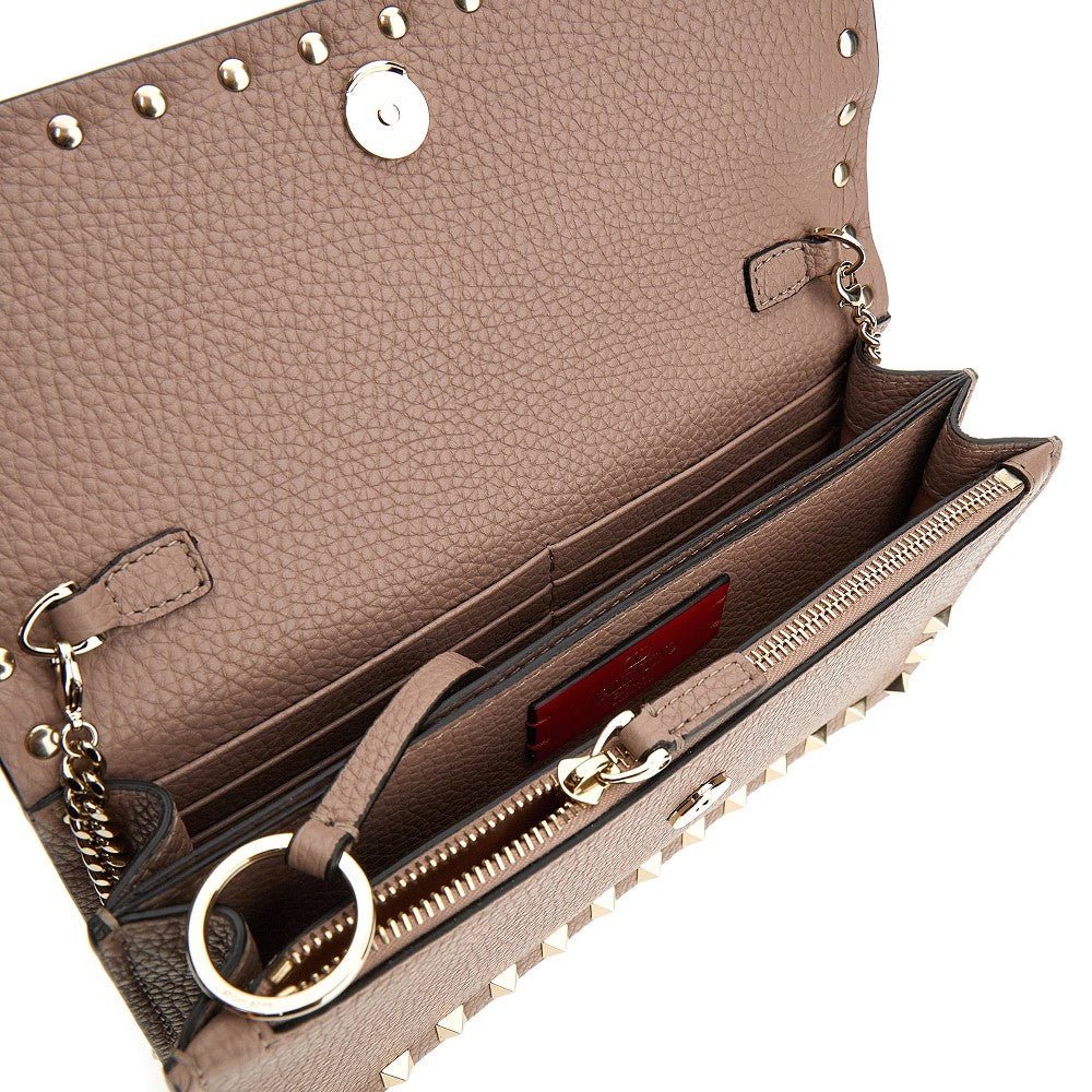 Pochette 'Rockstud' in pelle martellata
