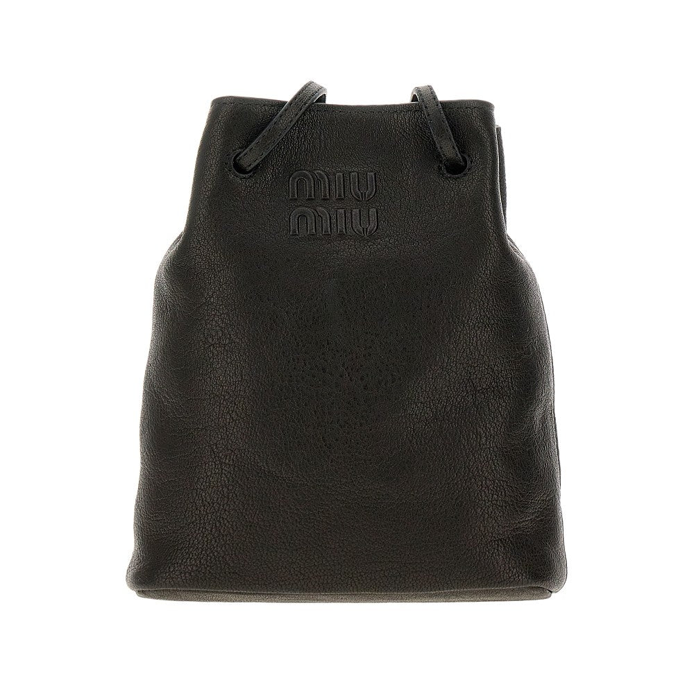 Nappa leather mini bag with embossed logo