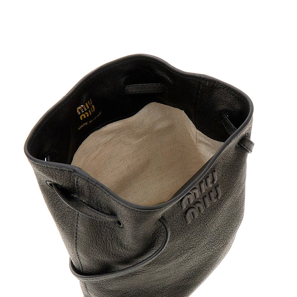 Nappa leather mini bag with embossed logo