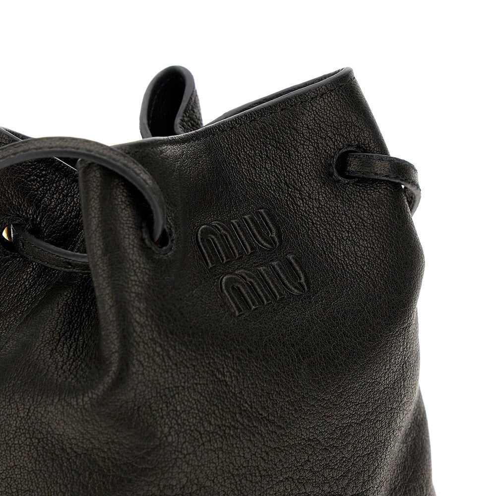 Nappa leather mini bag with embossed logo