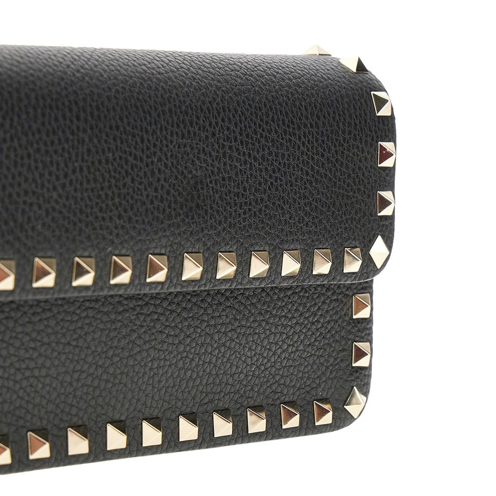 Pouch 'Rockstud' in pelle granata