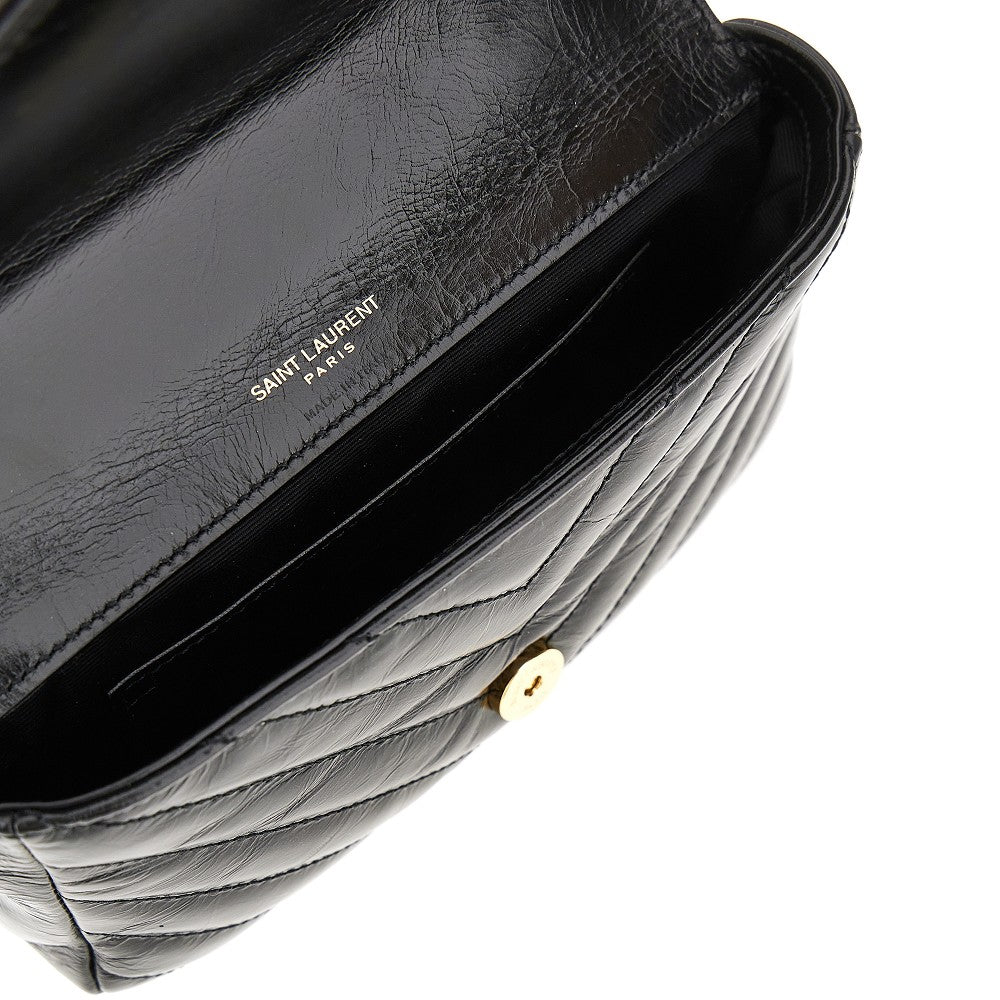 Borsa 'College' mini in pelle craquelé