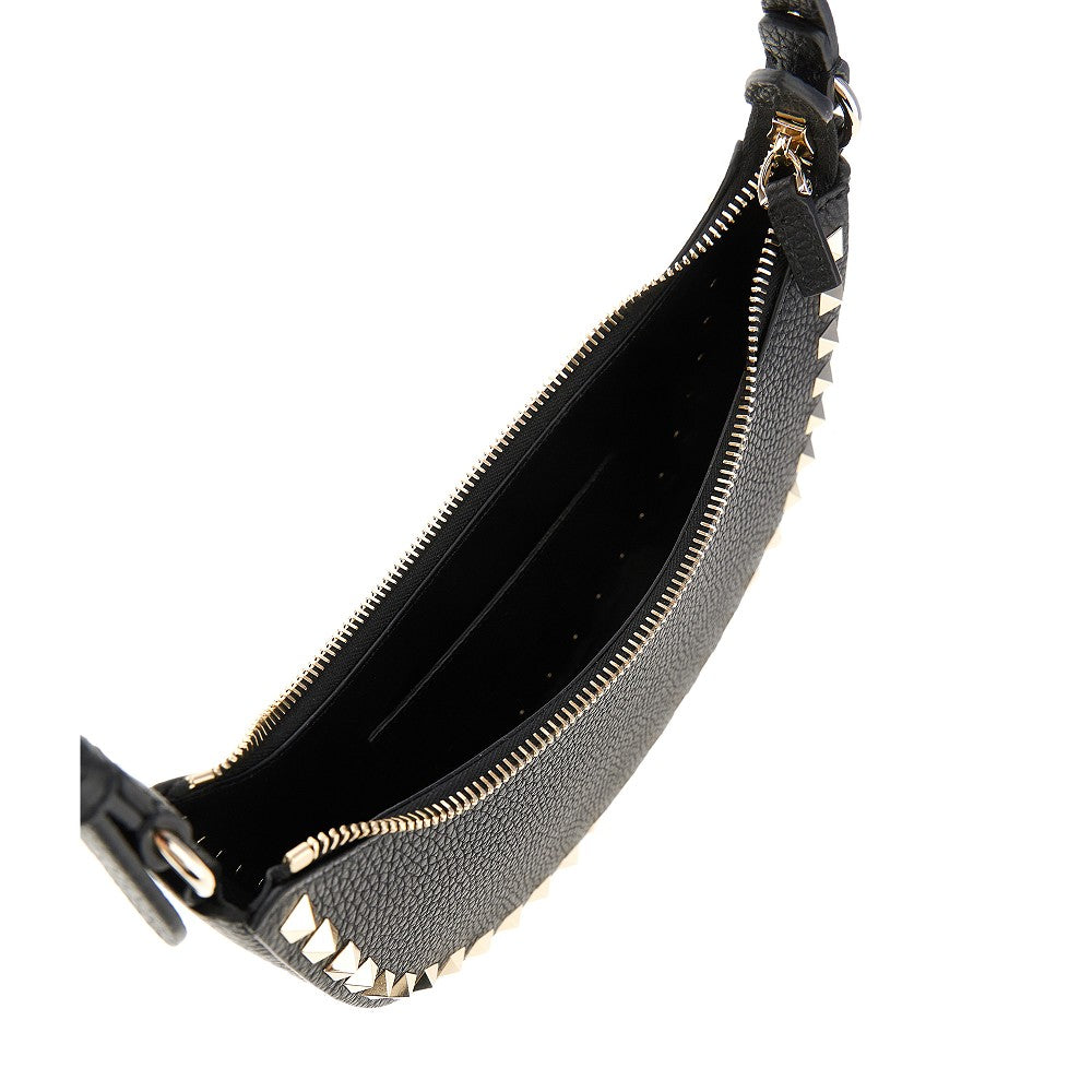 Grain leather mini 'Rockstud' hobo bag