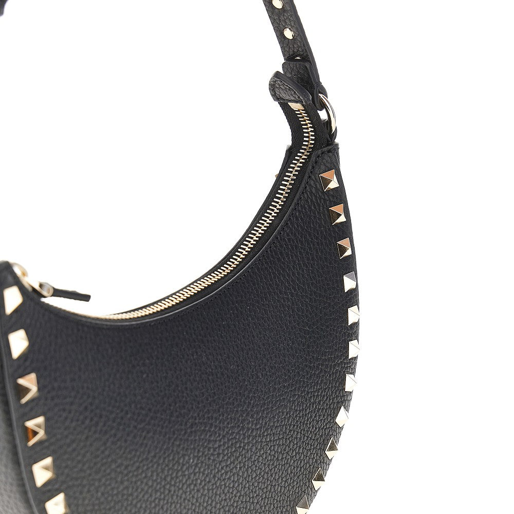 Grain leather mini 'Rockstud' hobo bag