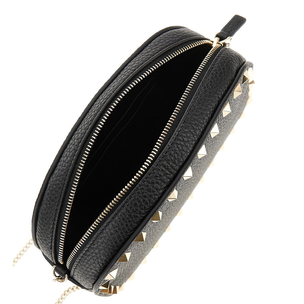 Grained leather 'Rockstud' mini bag